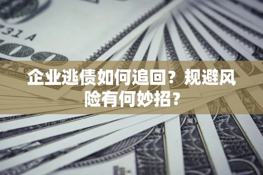 武汉企业逃债如何追回？规避风险有何妙招？