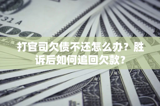 武汉打官司欠债不还怎么办？胜诉后如何追回欠款？