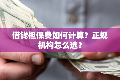 武汉借钱担保费如何计算？正规机构怎么选？