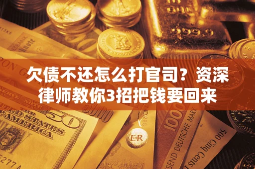 武汉欠债不还怎么打官司？资深律师教你3招把钱要回来