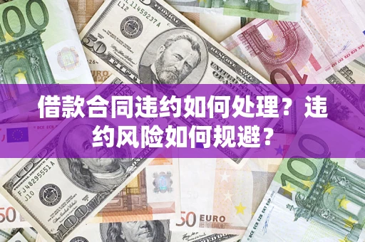 武汉借款合同违约如何处理？违约风险如何规避？