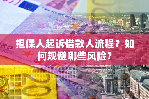 武汉担保人起诉借款人流程？如何规避哪些风险？