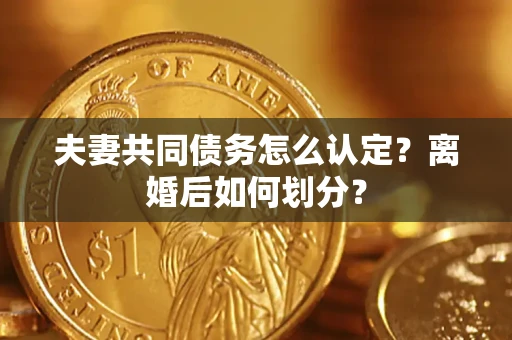武汉夫妻共同债务怎么认定？离婚后如何划分？