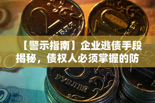 武汉【警示指南】企业逃债手段揭秘，债权人必须掌握的防坑宝典